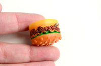 Resin Cheeseburger Pendants, 25mm - 2 pieces (PC048)