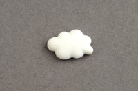 White Cloud Cabochon, Resin Clouds, 22mm x 14mm - 6 pieces (PC051)