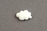 White Cloud Cabochon, Resin Clouds, 22mm x 14mm - 6 pieces (PC051)