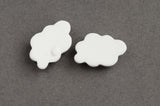 White Cloud Cabochon, Resin Clouds, 22mm x 14mm - 6 pieces (PC051)