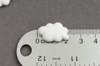 White Cloud Cabochon, Resin Clouds, 22mm x 14mm - 6 pieces (PC051)